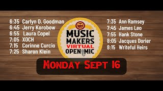 Music Makers VIRTUAL Open Mic  Sept 16 2024 [upl. by Young]