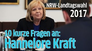 Hannelore Kraft 10 kurze Fragen [upl. by Ettennal670]