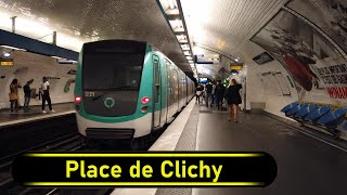 Metro Station Place de Clichy  Paris 🇫🇷  Walkthrough 🚶 [upl. by Ellevart844]