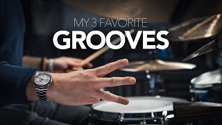 My 3 Favorite Drum Grooves  Drum Lesson [upl. by Velasco]