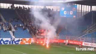 Wattenscheider Fans in Bochum Pyrotechnik und Randale [upl. by Lanti]