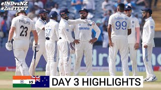 India vs New Zealand 2nd Test Day 3 Full Match Highlights  IND vs NZ 2nd Test Day 3 Full Highlights [upl. by Alrahs861]