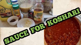 easy way to make koshari sauce Jenskie tv [upl. by Aliel92]