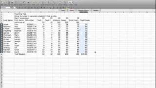 Teaching Tip Using Excel Spreadsheets to calculate final grades [upl. by Acnaib]