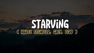 Hailee Steinfeld Grey Zedd  Starving Lyrics [upl. by Adnilev]