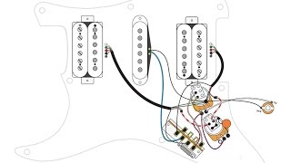 HSH w Master Volume Master Tone Coil Split and 7way Mod [upl. by Gaiser]