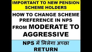 NPS  How to change Scheme Preference from Moderate to Aggressive [upl. by Ramsdell42]