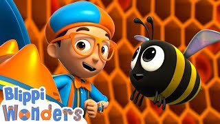 Blippi Wonders  Honey Bees  Blippi Animated Series  Cartoons For Kids [upl. by Retlaw]