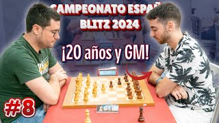 Este GRAN MAESTRO de 20 años es un GENIO en FINALES 🫣  Campeonato de España Blitz 2024 8 [upl. by Ybroc840]