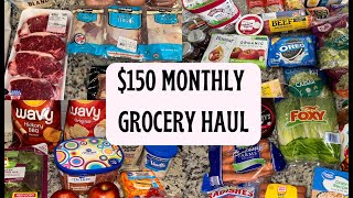 150 Monthly Grocery Haul  Family Groceries  Walmart Haul  Costco Haul [upl. by Raskind155]