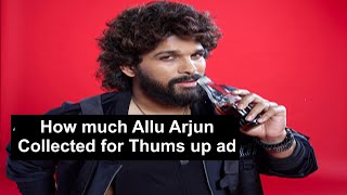 How much Pushpa 2 Actor Allu Arjun Collected for Thums up ad pushpa2thumsup [upl. by Marucci125]