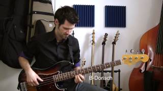 Har0103  Kirchentonleitern 2 Dorisch  German Bass Lesson Tutorial [upl. by Netsrejk]