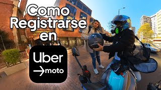 Como Registrarse en Uber moto para trabajar paso a paso [upl. by Dott]