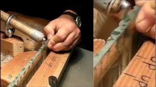 Glass slab knapping 12 KnappingDutchmanjig [upl. by Ragan564]