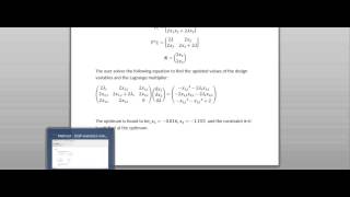 Sequential Quadratic Programing [upl. by Yajeet]