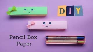 How to make pencil box paper  DIY Pencil Box  Paper Craft  Homemade Pencil Box  School Supplies [upl. by Niboc]