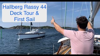 New Hallberg Rassy 44 Deck Tour and First Sail from Ellös Sweden Sailing Breezy Ep 3 HD 1080p [upl. by Adelpho359]