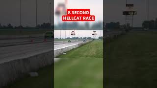 8 second dodge challenger srt hellcat drag race [upl. by Vacuva549]