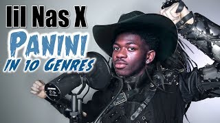 Lil Nas X  Panini Performed in 10 Music Genres [upl. by Nassir]