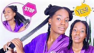 ROUTINE DÉMÊLAGE SANS CASSE amp DIY PREPOO 100 NATUREL⎜Cheveux crépus bouclés frisés [upl. by Laekim]