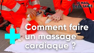 Massage cardiaque mode demploi avec la CroixRougeFR  Le Magazine de la Santé [upl. by Derfliw]