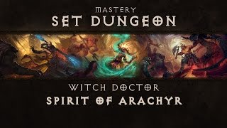 Diablo 3  WITCH DOCTOR  Set Dungeon  Spirit of Arachyr [upl. by Inafetse534]