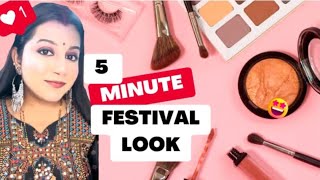 Long lasting makeup tutorial for diwali 🪔 Festive makeup look [upl. by Adahs206]