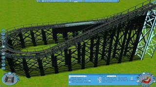 Roller Coaster Tycoon 3  How to make a coaster HD [upl. by Meerek]