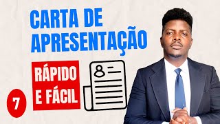 Fazendo CARTA de Apresentação e Candidatura Espontânea de Destaque 7 [upl. by Zerla471]