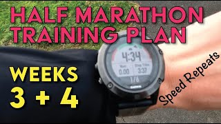 Garmin Connect  Half Marathon Training Plan Week 3 amp 4  Speed Repeats Focus [upl. by Fisa]