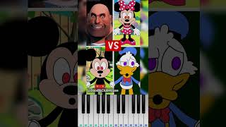 TF2 Heavy vs Mickey vs Minnie vs Donald Who Is Best Doodleclubhouse  Piano Tutorial [upl. by Lledniw]