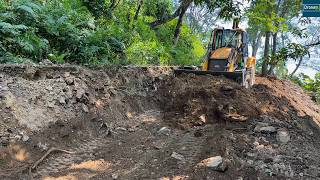 Jungle AreaOpening New Mountain Road for Four Wheeler VehiclesJCB Backhoe [upl. by Ozzie]