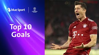 Top 10 Goals  UEFA Champions League Saison 202122 [upl. by Narat]