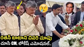 CM Chandrababu And Nara Lokesh Pays Last Tribute To Ratan Tata  Ratan Tata Passed Away [upl. by Ashly913]