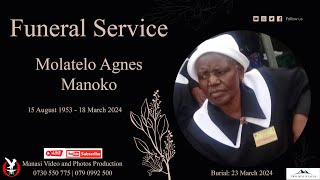 In loving memory of the late Molatelo Agnes Manoko [upl. by Dulcea]