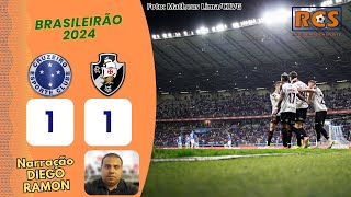 Cruzeiro 1 x 1 Vasco  Brasileiro 2024 Rodada 28  Gol do Jogo  Narração Diego Ramon [upl. by Fennessy]