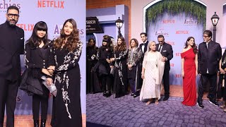 Amitabh Bachchan Shweta Bachchan Aishwarya Rai Bachchan Aaradhya Bachchan Agastya Nanda At Movie [upl. by Anahsar]