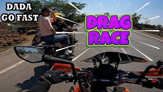 Mela Dilo ka Aata h I full masti I Drag Race new motovlog santhalrider ktm [upl. by Eegnat]