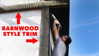 DIY Building a House  Rustic Timber Trim Looks Amazing Episode 5 [upl. by Giesser755]