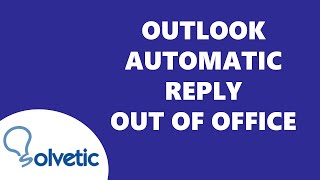 OUTLOOK AUTOMATIC REPLY OUT of OFFICE ✅✅ [upl. by Liryc]