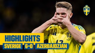 Highlights  Sverige – Azerbajdzjan 60  Fyra mål av Gyökeres [upl. by Roana120]