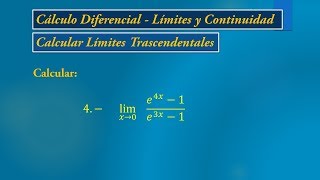 Limites Trascendentales  Ejemplo 4 [upl. by Esirrehc683]