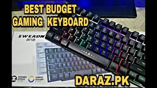 EWEADN Gaming Keyboard  Budged Gaming Keyboard  Unboxing And Review [upl. by Juno156]