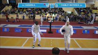 T8 CHAMLEYWATSON Miles USA  CASSARA Andrea ITA Foil men individual [upl. by Tertia]