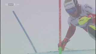 Manuel Feller Adelboden Slalom 1Platz 2024 ORF [upl. by Agnella]