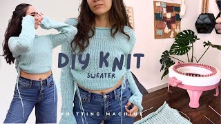 DIY Knit sweater SENTROKNITTING MACHINE [upl. by Efioa]