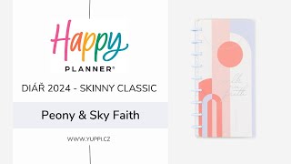 Diář 2024 Happy Planner  Peony amp Sky Faith [upl. by Airekal]