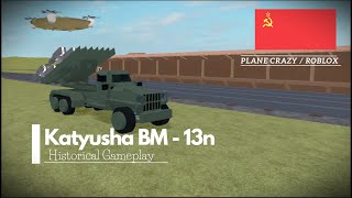 Showcasing my Katusha BM13n in Plane crazy I Plane crazy Roblox [upl. by Belldas]