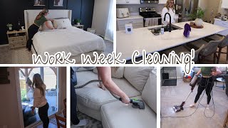 Work Week Cleaning  Spring time Cleaning Motivation  Messy Home Clean with Me  Realistic Cleaning [upl. by Hymen]