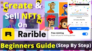 How to Create amp Sell NFTs on Rarible For FREE via Lazy Minting Beginners Guide in Hindi [upl. by Aramanta]